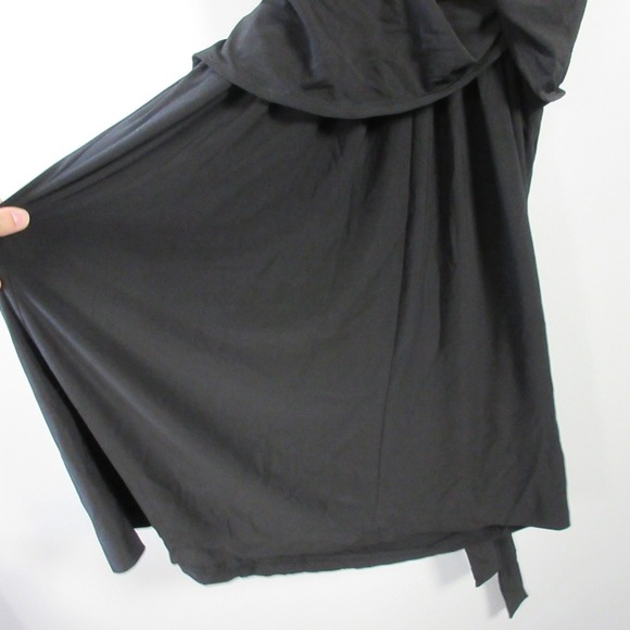 Norma Kamali Sleeveless Wrap Dress XL Black Twist Front Stretch Designer 520 - Picture 5 of 12